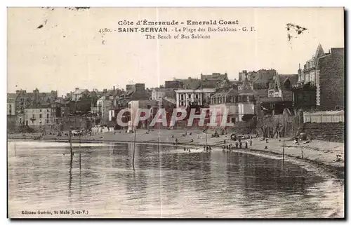 Cartes postales Cote d Emeraude Emerald Coast Saint Servan La Plage des Bas Sablons The Beach of Bas Sablons