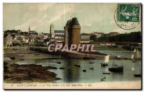 Cartes postales Saint Servan La Tour Solidor et la Fort Saint Pere