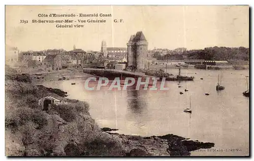 Ansichtskarte AK Cote d Emeraude Emerald Coast Saint Servan sur Mer Vue Generale Generale View