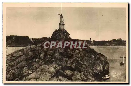 Cartes postales Cote d Emeraude Emerald Coast Saint Servan sur Mer La Vierge de Bizcux a l embouchare de la Ranc