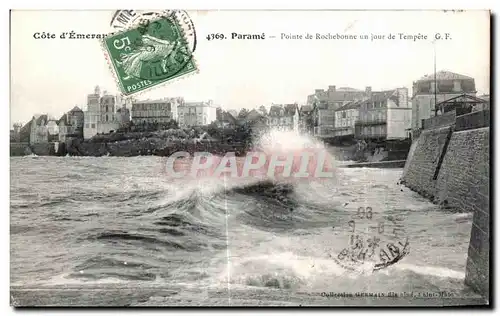 Cartes postales Parame Pointe de Rochebonne un Jour de Tempete