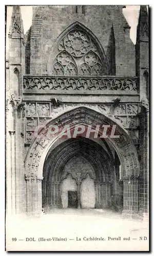 Cartes postales Dol La Cathedrale Portail sud