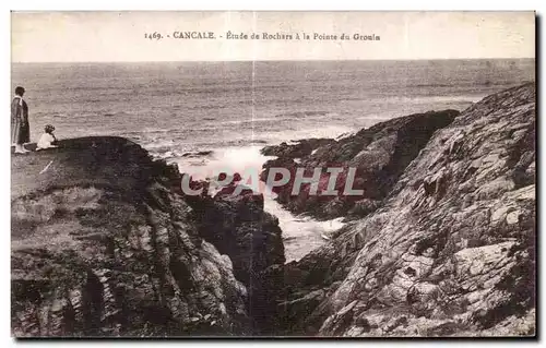 Cartes postales Cancale Etude de Rochers a la Pointe du Grouin