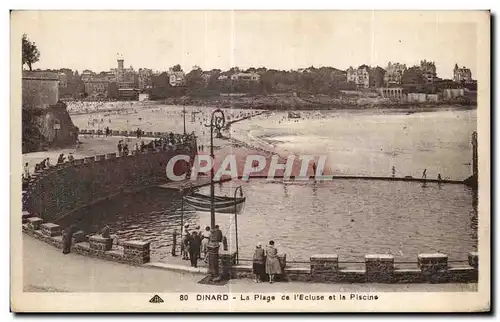 Ansichtskarte AK Dinard La Plage de l Ecluse et la Piscine