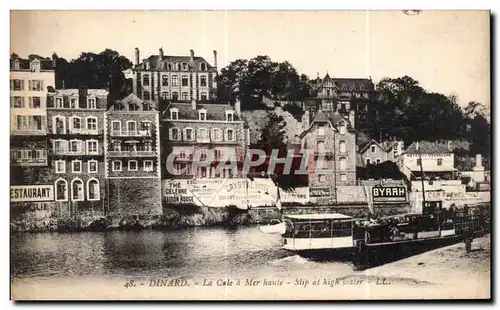 Cartes postales Dinard Le Cale a Mer haute Slip at high water Bateau