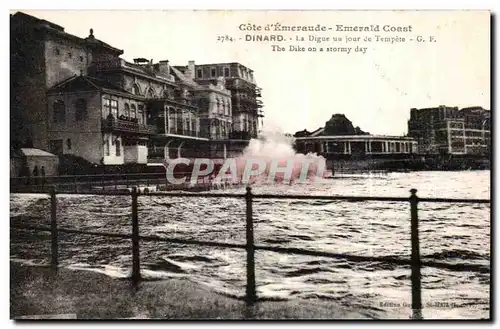 Cartes postales Dinard La Digue un Jour de Tempete The Dike on a Stormy day