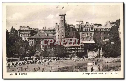 Cartes postales Dinard La Plage devant le Crystal Hotel