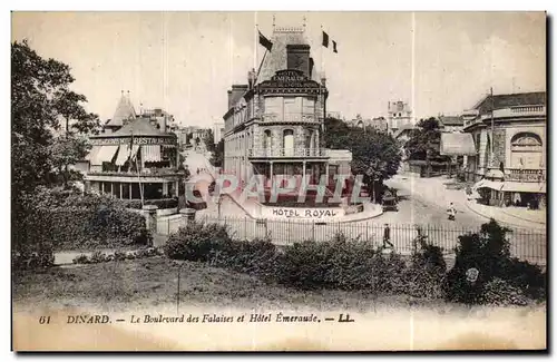 Cartes postales Dinard Le Boulevard des Falaises et Hotel Emeraude