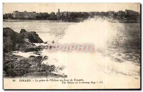 Ansichtskarte AK Dinard La Greve de l Ecluse un Jour de Tempete The Sluice on a Stormy day