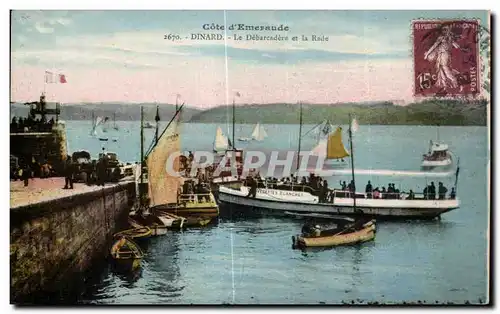 Cartes postales Dinard Le Debarcadere et la Rade Bateau Les vedettes blanches