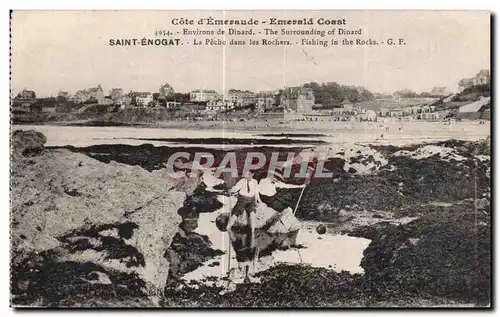 Cartes postales environs de Dinard The Surrounding of Dinard Enfants et epuisettes Peche