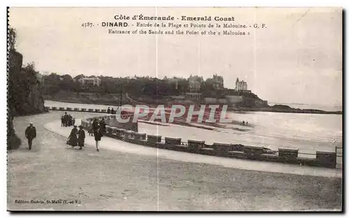 Cartes postales Dinard Entree de la Plage et Pointe de la Malouine