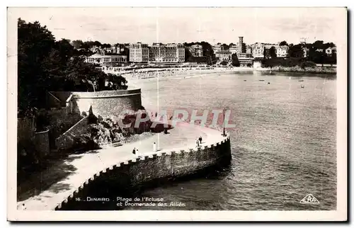 Ansichtskarte AK Dinard plage de L Ecluse et Promenade des Allies