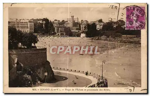 Ansichtskarte AK Dinard Plage de I Ecluse et Promenade des Allies