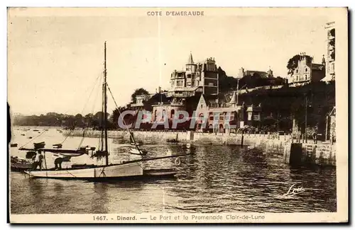 Cartes postales Dinard La Port et la Promenade Clair de Lune