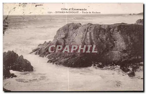 Cartes postales Dinard St Enogat Etude Rochers