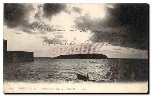 Ansichtskarte AK Saint Malo Contre jour Vers le Grand Bey