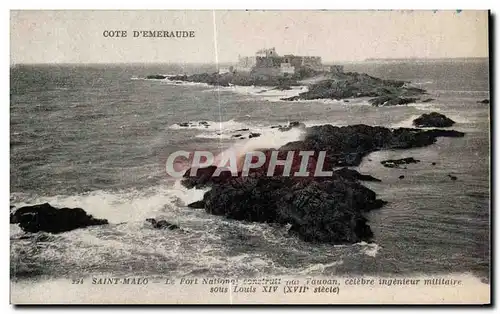 Ansichtskarte AK Saint Malo Le Fort National Construit par Vauban Celebre ingenieur militaire Sous Louis