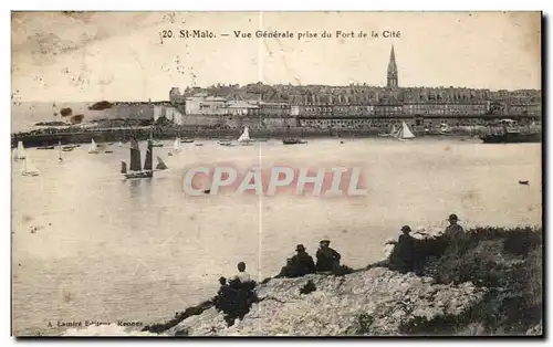 Ansichtskarte AK Saint Malo Vue Generale prise Du Fort de la Cite