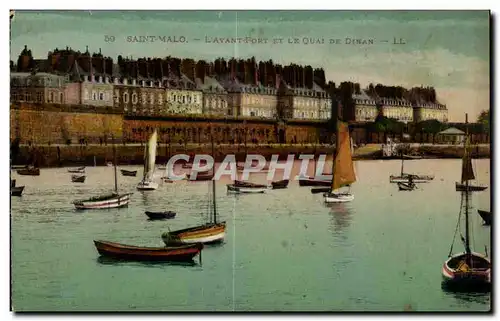 Ansichtskarte AK Saint Malo L Avant Port Et Quai De Dinan