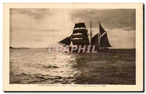 Ansichtskarte AK Cote D Emeraude St Malo Terre Neuvier En Rade Bateau