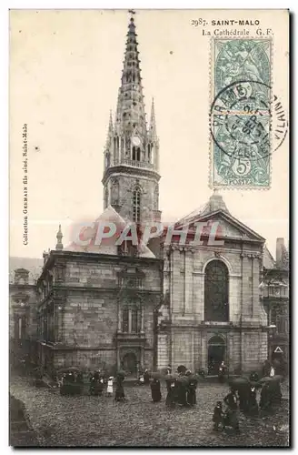 Cartes postales Saint Malo La Cathedrale