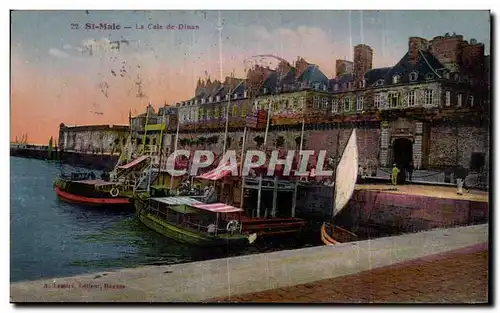 Ansichtskarte AK Saint Malo La Cale de Dinan Bateaux