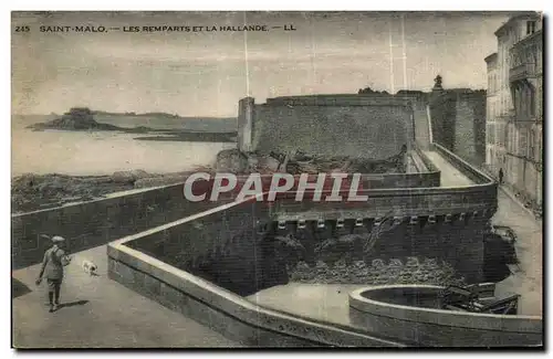 Ansichtskarte AK Saint Malo Les Remparts Et La Hallande