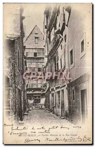 Ansichtskarte AK Saint Malo Vieilles Maisons de la Rue Gouin