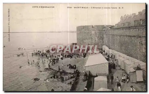 Cartes postales Cote D Emeraude Saint Malo L Eventail a maree haute