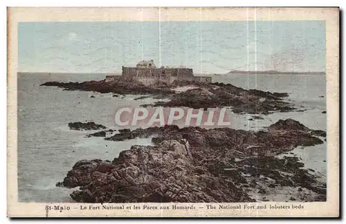 Cartes postales St Malo Le Fort National et les Parcs aux Homards The National Fort and lobsters beds