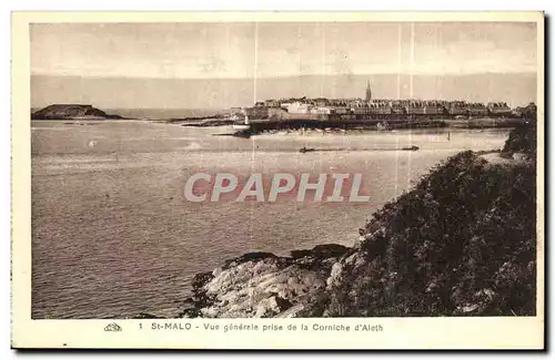 Ansichtskarte AK St Malo Vue generale prise de la Corniche d Aleth