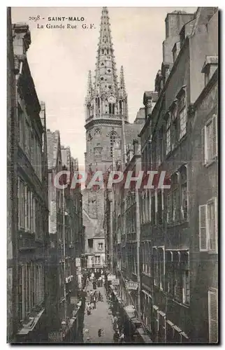 Cartes postales Saint Malo La Grande Rue