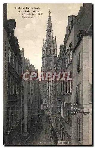 Cartes postales Cote d Emeraude Saint Malo La Grande Rue High Street