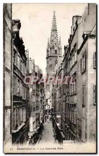 Cartes postales Saint Malo La Grande Rue