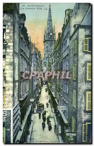 Cartes postales Saint Malo La Grande Rue