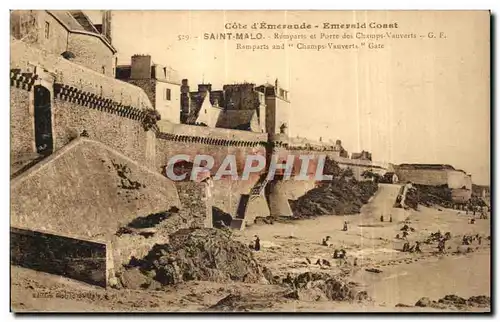 Ansichtskarte AK Saint Malo Remparts et Porte des Champs Vauverts