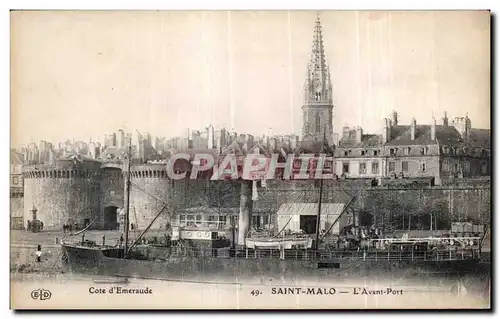 Cartes postales Saint Malo L Avant Port Bateau