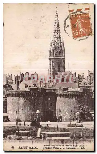 Cartes postales Saint Malo Grande Porte et le Clocher