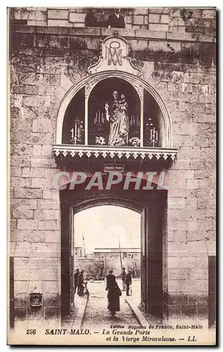 Cartes postales Saint Malo La Grande Porte et la Vierge Miraculeuse