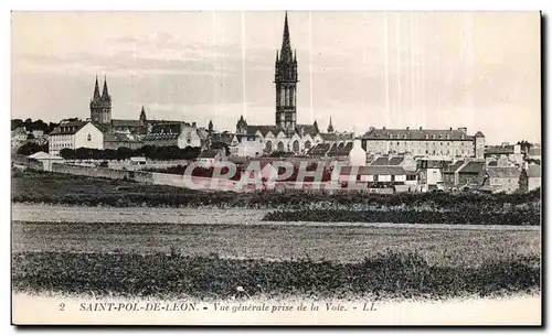 Cartes postales Saint Pol De Leon Vue generale prise de la Voie