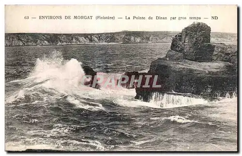 Ansichtskarte AK Environs De Morgat (Finistere) La pointe de Diane par gros temps