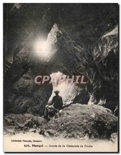 Ansichtskarte AK Morgat Grotte de la Cheminee du Diable