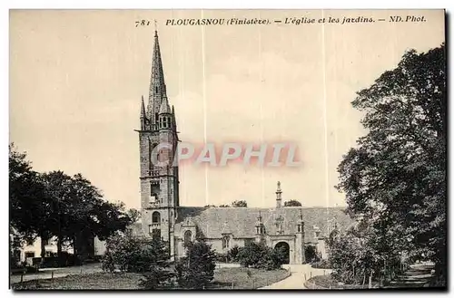 Cartes postales Plougasnou L eglise et les Jardins