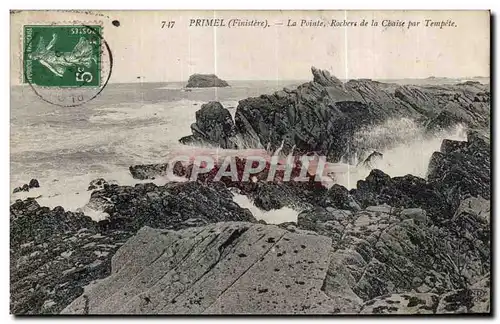 Cartes postales Primel La Pointe Rocbere de la Chaise par Tempete