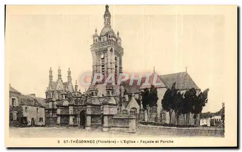 Ansichtskarte AK St Thegonnec (Finistre) L Eglise Facade et Porche