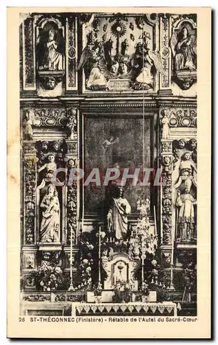 Ansichtskarte AK St Thegonnec (Finistre) Retable de I Autel du Sacre Coeur