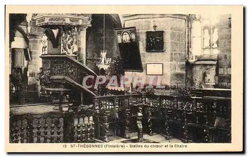 Cartes postales St Thegonnec (Finistere) Stalles du choeur et la Chaire