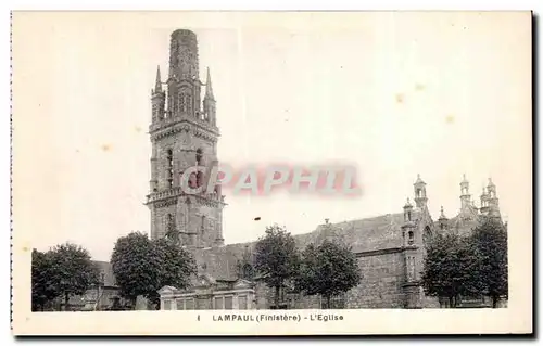 Ansichtskarte AK Lampaul (Finistere) L Eglise