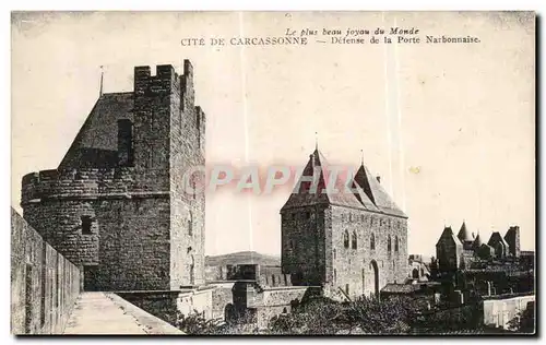 Ansichtskarte AK Cite de Carcassonne Le plus beau Joyau du Monde Tour Narbonnaise